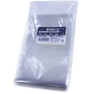 ショーエイコーポレーション ヘッダー付OPP袋140×(30+215)+30mm 0.03mm厚 1セット(2000枚:100枚×20パック)(4959512000144 x20) 取り寄せ商品