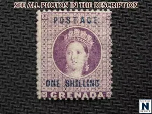 ノーブルスピリット グレナダ #11 ミント =$775 CV F/VF 1875 1sh パープル
