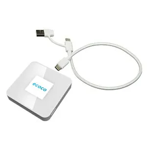 【エントリーで最大全額ポイント還元｜5/6まで】 リーフラント｜Lieferant 【契約不要】【月額費用不要】【バッテリーレス】ecoco 給電型ポケットWiFi データチャージ100GB付 ホワイト [ナノSIM]