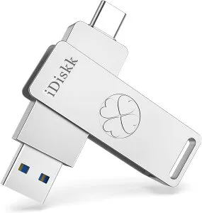 iDiskk 超高速ソリッドステート256GB iPhone16/15対応フラッシュメモリ USB3.2 Gen2 最大読取り速度500MB/s ハイスピードOTG外付けUSBディスク スマートフォン外部ストレージ 高速データ転送 Type-CのiPhone