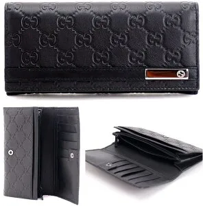 GUCCI グッチ 二つ折り長財布LONG WALLET MEN BARインターロッキングロゴ刻印バープレートグッチシマレザー 長財布ダークブラウン ブラックフラップ付き2つ折り長財布 メンバー MEN BAR GG柄20191000AA6