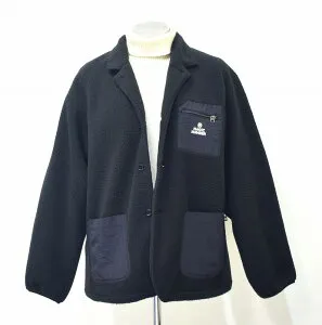 【新品】MAGIC NUMBER（マジックナンバー）BOA SACK JACKET ボア サックジャケット BLACK L ブルゾン テーラード カーディガン 3B 3ボタン おしゃれ アウター カバーオール アウトドア Surf サーフ Camp キ