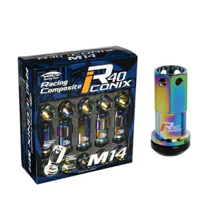 協永産業 レーシングコンポジットR40アイコニックス RI-14N8K ネオクロ 20個入り M14×P1.5 14R球面座