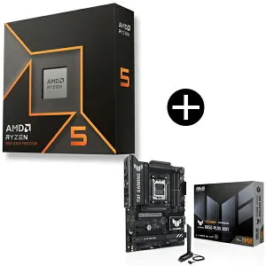 AMD Ryzen 5 9600X W/O Cooler WOF (6C/12T、3.9GHz、65W) CPU + ASUS TUF GAMING B850-PLUS WIFI マザーボード セット