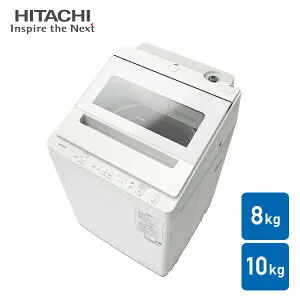 日立全自動洗濯機 8kg 10kg ビートウォッシュ BW-V80K/BW-V100K 洗濯機 8kg 10kg 洗濯 脱水 槽洗浄 槽乾燥 予約タイマー スリムタイプ コンパクト 新生活 日立 HITACHI 【送料無料】