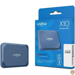 【5日最大1500円クーポン】Crucial(クルーシャル) X10 外付け SSD 6TB USB3.2/Type-C iPhone15シリーズ動作確認済 最大読込速度2100MB/秒 Mylioモデル CT6000X10SSD9-02