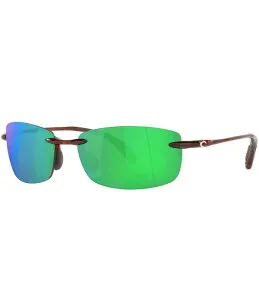コスタ レディース アクセサリー サングラス・アイウェア Costa Men's 6S9071 Ballast Mirrored 60mm Rectangle Polarized Sunglasses Tortoise/Green グリーン