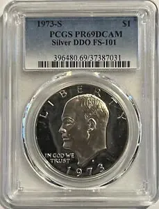 1973-S IKE アイゼンハワー $1 PCGS シルバー DDO FS-101 PR69DCAM