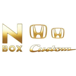 HONDA ホンダ 純正 NBOXカスタム エヌボックスゴールドエンブレム N-BOXcustom用（Hマーク2個＋車名エンブレム＋Customロゴ）【08F20-TTA-000A】 JF3 JF4 パーツ オプション