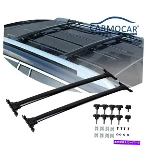 クロスバー 08-13トヨタハイランダーブラックアルミニウムの新しいトップルーフラッククロスバー荷物 New Top Roof Rack Cross Bar Luggage For 08-13 Toyota Highlander Black Aluminum【並行輸入品】