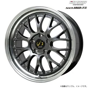 ホットスタッフ シュティッヒ メッシュ NR 18x8.0J 5H 114.3 +42 ホイール1本 ハイパーガンメタ＆リムポリッシュ / 18インチ HOT STUFF Stich Mesh NR
