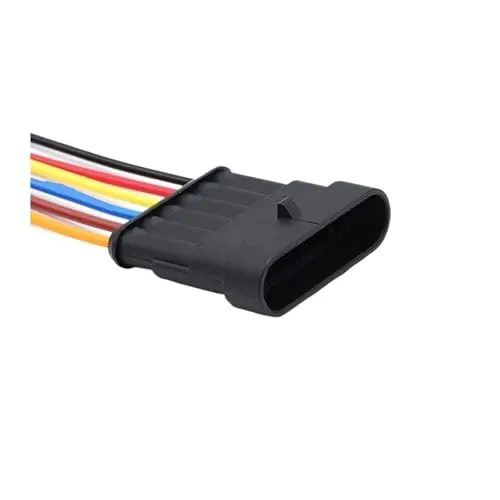 MKKJDZ 5/20/100 セット自動車電気コネクタ防水 1-6PIN 端子変換オスメスワイヤー 15 センチメートル(6P MALE 282108-1,20 Sets)