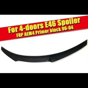E46 4ドア トランク スポイラー ウイング FRP 未塗装 適用: BMW 3シリーズ 323i 325i 328i 330i ハイ キック ビッグ リア 96-04 タイプ001 AL-EE-0516 AL Exterior parts for cars