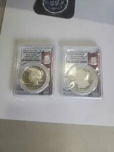 2023-S 1ドル モーガン＆ピース ドル PCGS PR69DCAM FS ピッツ ANA ゴールデンゲート ラボセット