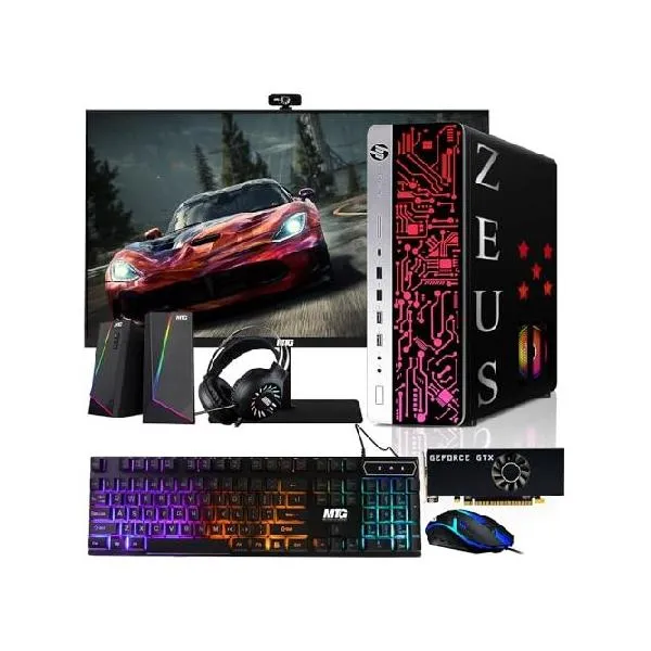 HP G3 Gaming Desktop PC, Intel Core i5 6th Gen, GTX 1050 TI 4GB GDDR5, 16GB RAM, 256GB SSD, 27 Inch 165hz Monitor, RGB Front Panel, RGB Kit, _並行輸入
