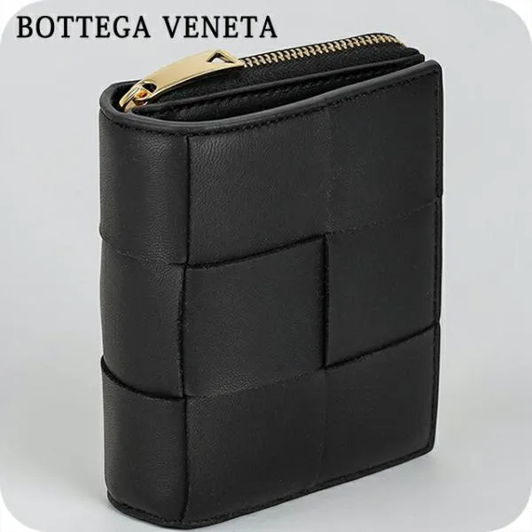 ボッテガ・ヴェネタ 二つ折り財布 二折財布 レディース ブランド BOTTEGA VENETA Italy 750253-V3UO1 8425 ブラック