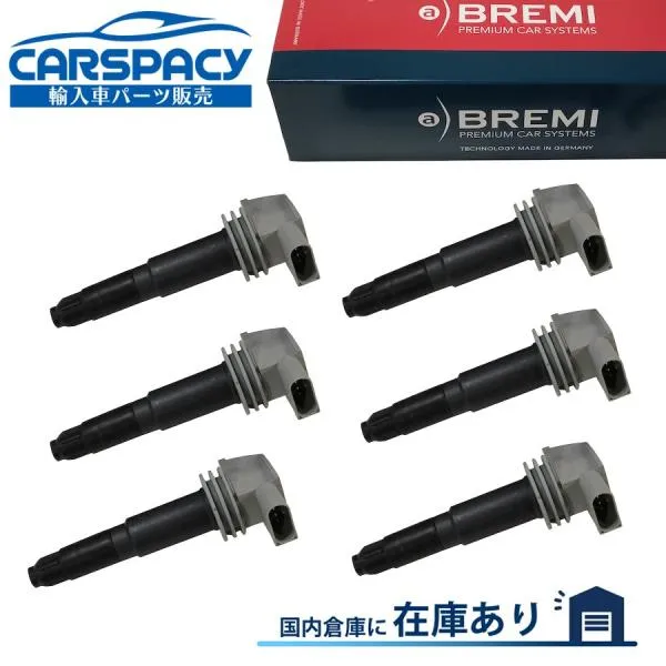 互換品 正規品 新品即納BREMI製 9A160210407 ポルシェ 911 タルガ カブリオレ 991 3.4 3.8 カレラ 4S GTS イグニッションコイル 6本SET