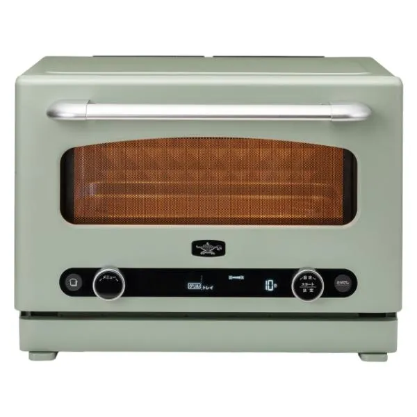 【代引不可】日本エー・アイ・シー オーブンレンジ Aladdin グラファイトオーブンレンジ AEM-G14A(G) [グリーン]