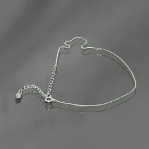 アンクレット チェーン PT850 プラチナ ベネチアンチェーン 幅0.85mm 長さ24cm｜鎖 850pt 貴金属 ジュエリー レディース メンズ