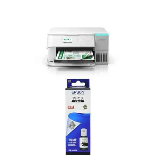 【セット買い】エプソン プリンター エコタンク搭載 A4カラーインクジェット複合機 EW-M638T 無線・有線LAN 前面給紙 在宅学習 テレワーク 自動両面印刷 2025年モデル＋エプソン 純正 インクボトル ヤドカリ YAD-BK ブラック