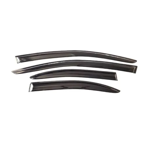 リアサイドウィンドウルーバー エアベント ランサー 2008-2017 用 4個入り 車用ウィンドウサンシェード バイザー レインガード バイザー