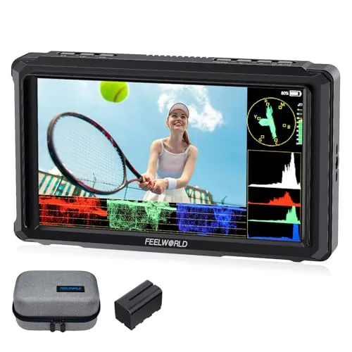 FEELWORLD FW568 PRO 6インチ 1200nit 高い明るいカメラ DSLR フィールド モニター F750 4400mAh 電池およびバッグ、カスタム 3D LUT カメラ モニター 4K 60Hz HDMI の外の波形モニタリング軽量