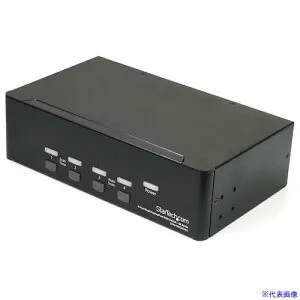 ■スターテック KVMスイッチ/4ポート/2画面/DisplayPort/4K60Hz/3.5mmオーディオ/2ポートハブ SV431DPDDUA2(5724952)[法人・事業所限定][外直送元]