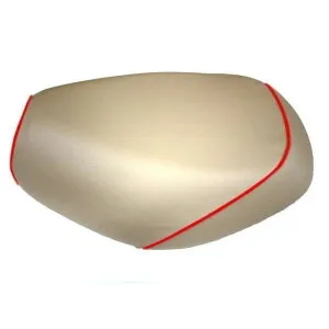 グロンドマン W650（99年 EJ650A1/C1） 国産シートカバー 張替 ベージュ W650 ライン - 仕様 赤パイピング GH5556KC330P40