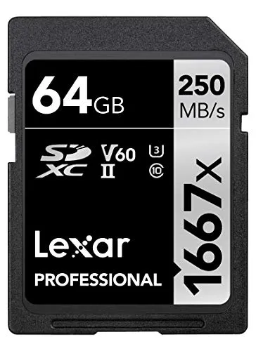 Original Lexar 1667x V60 250MB/s Flash Memory sd cards 64GB 128GB 256GB UHS-II U3 Card high speed SDXC For 3D 4K HD video 64GB