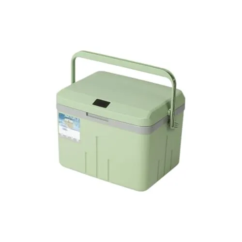 LPYROSE 真空断熱クーラーボックス 温度表示パネル付き 24時間保冷 アイスボックス 大容量 5L/8L/16L/26L/30L 小型から大型まで選べる 食品級PP素材 キャンプ 釣り 車載 アウトドア用 手提げクーラーボックス (26L グリーン)