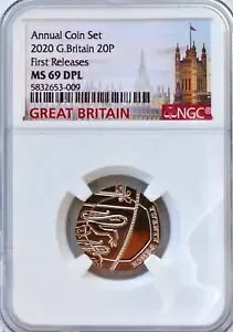 2020 20 ペンス 20 ペンス 未流通 NGC MS69 DPL 英国コイン イギリス シールド