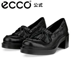 お買い物マラソンP20倍[ECCO公式] METROPOLE SEOUL 45 W BOAT ウィメンズ ローファー BLACK ブラック 快適 軽量 歩きやすい 婦人靴 女性 レディース 本革 リボン付き 厚底 革紐トレンド エコー