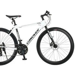 CANOVER/カノーバー クロスバイク 700×28CCAC-027-DC ATHENA (アテナ)【ホワイト】シマノ製21段ギア 通勤通学 スポーティ オオトモ 自転車