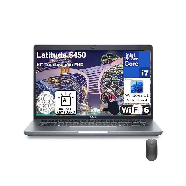 Dell Latitude 5450 14" Touchscreen FHD Business Laptop Computer, Intel 10-Core i7-1355U, 16GB DDR5 RAM, 1TB PCIe SSD, WiFi 6, Bluetooth, Wind_並行輸入