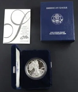 2007-W プルーフ アメリカン シルバー イーグル ドル 1 ドル 箱＆COA 米国造幣局 地金 OGP