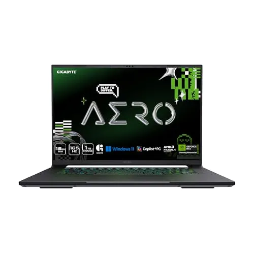GIGABYTE AERO X16、Copilot+ PC - 165Hz 2560x1600 WQXGA - NVIDIA GeForce RTX 5070製 - AMD Ryzen AI 7 350-1TB SSD 16GB DDR5 RAM - Wi
