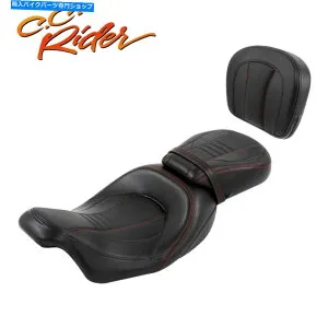 Seats C.C.ハーレーツアーに適したバックレストパッド付きライダードライバーの助手席09-23 C.C. RIDER Driver Passenger Seat W/Backrest Pad Fit For Harley Touring 09-23【並行輸入品】
