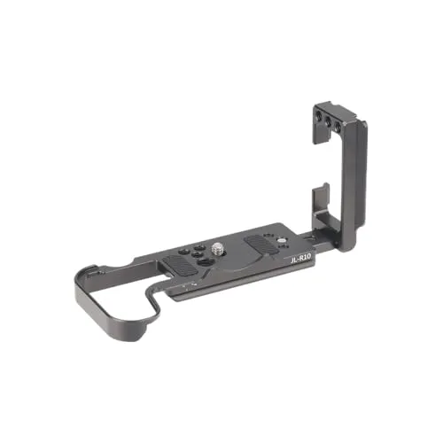 カメララビットケージ、Compatible for Canon対応、Compatible for EOS R10カメラケージ延長フレーム対応、コールドシューマウント付き、ビデオ垂直撮影用、カメラアクセサリー(L Bracket)