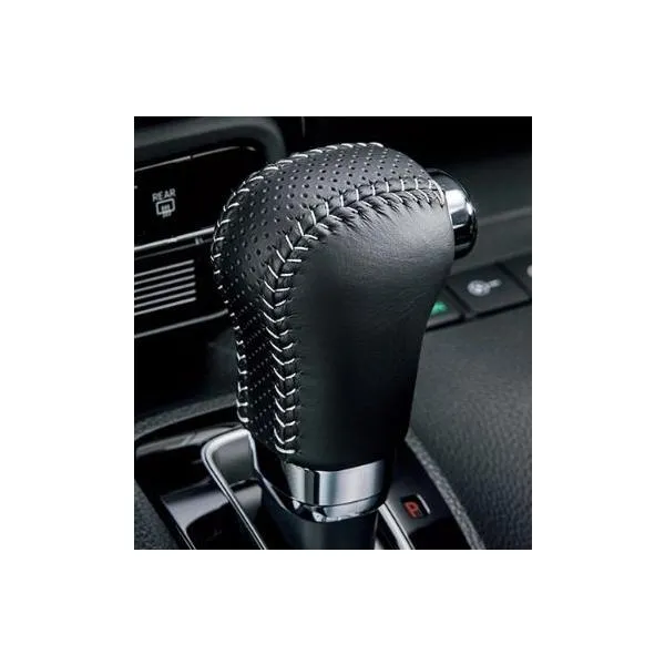 HONDA ホンダ 純正 シフトノブ ブラック × シルバー ステッチ 08U92-TTA-020A | honda純正 ホンダ純正 NBOX N-BOX JF3 JF4 シフト ノブ AT 本革 レザー 革 DIY