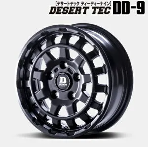 送料無料 4本セット PANDORA パンドラ DESERT TEC デザートテック DD-9 マットブラック 14インチ 5J インセット+45 5穴 PCD114.3 JWL-T 4本 タウンエース S403 S413