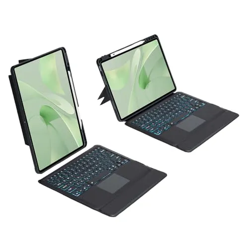Bluetooth Backlit Keyboard Cover Keyboard Folio Case for Huawei MatePad Air 12" (2024) [NOT fit MatePad Air 11.5" (2023)], Backl