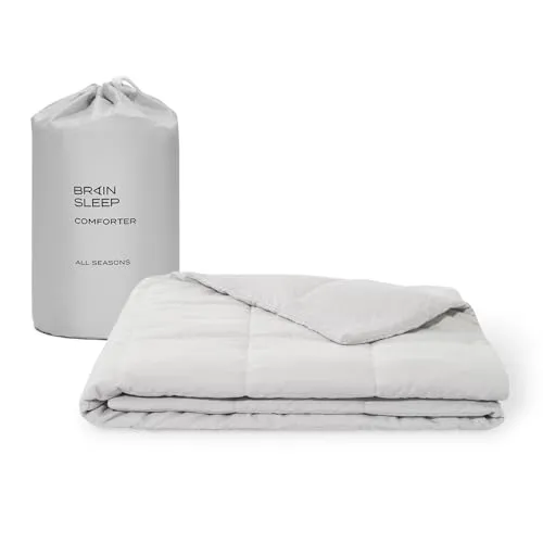 [BRAIN SLEEP] ブレインスリープ コンフォーター オールシーズンズ シングル ライトグレー 掛け布団 冬はインナーケットとして 春 夏 秋 冬 一年中使える 布団 自動調温素材 暑い時は涼しく寒い時は暖かく リバーシブル 洗える 軽量 コンパク