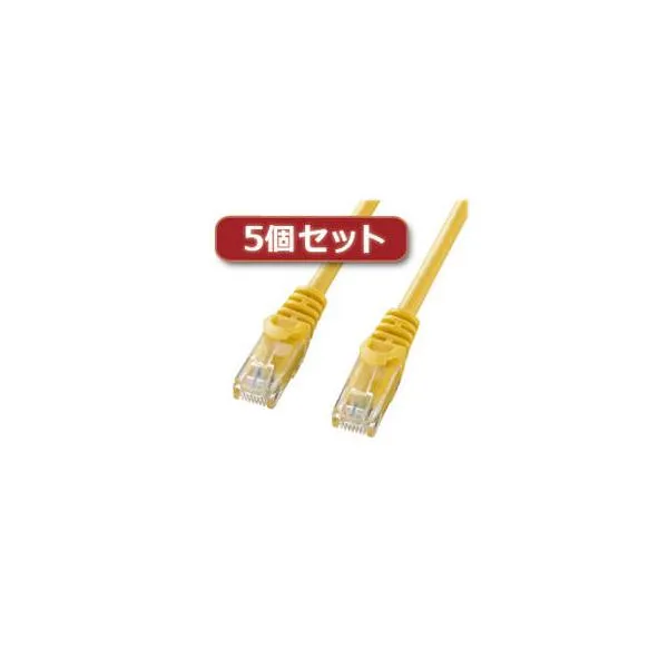 サンワサプライ 【5個セット】 サンワサプライ カテゴリ6UTPLANケーブル LA-Y6-15YX5
