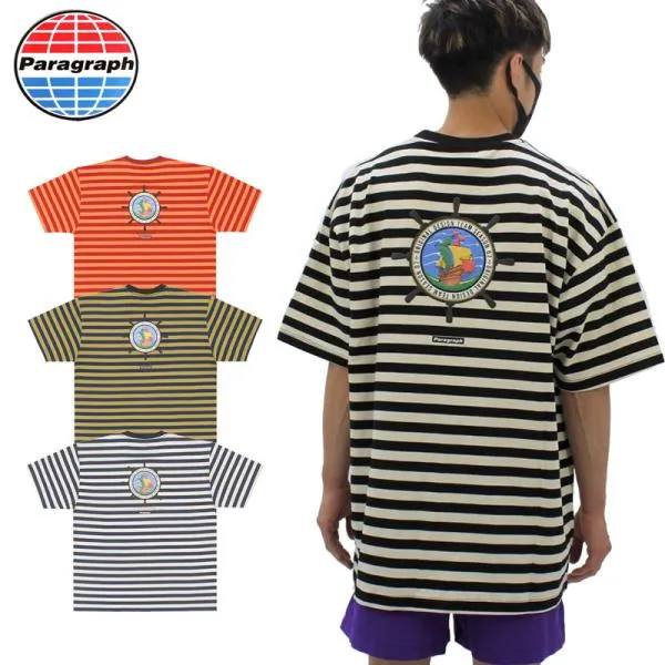 【並行輸入】パラグラフ paragraph 半袖Tシャツ MARINE STRIPE T-SHIRT NO.060 no.60 マリンストライプ ボーダー Tシャツ メンズ レディース カットソー