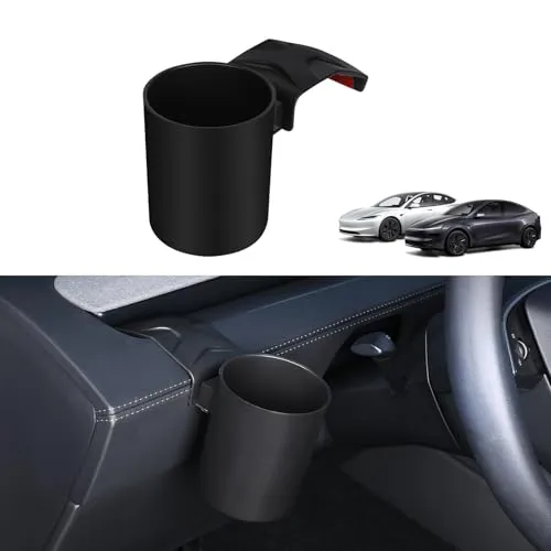 DGXWLLW ダッシュボードカップホルダーエクステンダー Tesla 新モデル Y Juniper 2025 2026 Model 3 Highland 2024 2025 2026用 ウォーターボトルまたは電話ホルダーオーガナイザー ABSストレージボ