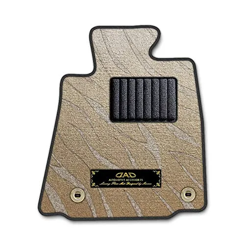 DAD ギャルソン D.A.D エグゼクティブ フロアマット MAZDA(マツダ)FLAIR WAGON フレアワゴン 型式 : MM32S/MM42S 1台分 GARSON プレステージデザインベージュ/オーバーロック(ふちどり)カラー:ダークグレー/刺