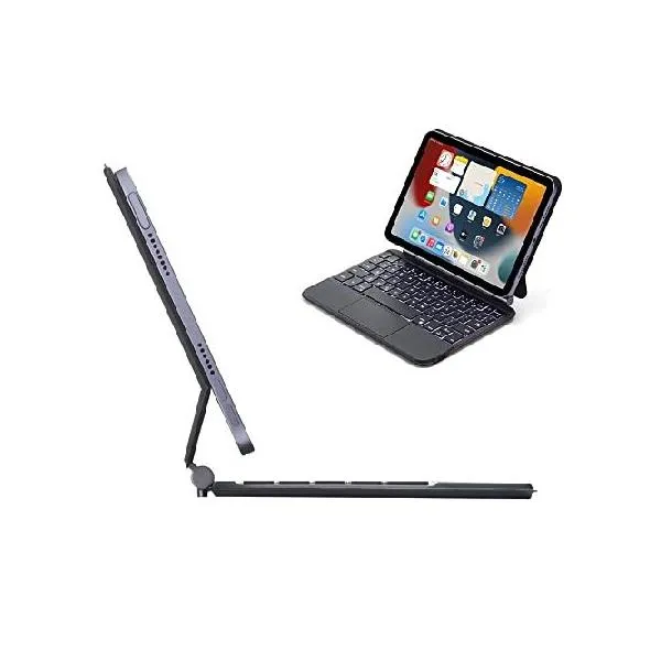 HENGHUI 2024 iPad Pro 13 inch M4 Magnetic Keyboard Case Floating Cantilever Stand Multi-Touch Trackpad Backlit Keys for iPad Pro 13,White_並行輸入