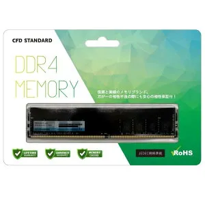 CFD D4U2400CS-8G DDR4-2400MHz動作 8GB(8GB×1) CL17-17-17 電圧:1.2 V