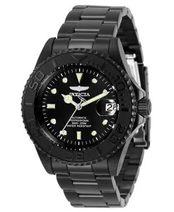 インビクタ メンズ アクセサリー 腕時計 Invicta Men's 33052 Pro Diver Automatic 3 Hand Black Dial Watch Black ブラック