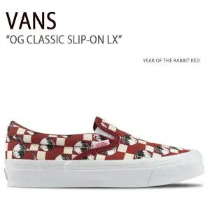 VANS バンズ スニーカー OG CLASSIC SLIP-ON LX YEAR OF THE RABBIT RED VN0A32QNRED クラシックスリッポン レッド メンズ 男性用